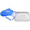 AMUSLESUR Orinatoio Portatile 1000ml e Beccuccio Trapezoidale in Plastica Manico Ergonomico Facile da Pulire Unisex per Emergenze e Viaggi in Auto