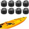 Lyreh 8pz Kit di Tappo Scarico Kayak, Tappo di Scarico Scafo Universale in Gomma a Tenuta Stagna con Maniglia Rinforzata per Kayak Sit-On-Top Canoe e Barche(Nero)