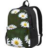 Unkhtt Wild White Daisy Flower Print Grande Capacità Adulto Zaino Unisex Borsa da Viaggio Daypack Escursionismo Campeggio Pendolarismo