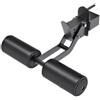 Ronyme Supporto Regolabile per Squat Rack con Rulli per Polpacci Accessorio per Rack da Allenamento Staffa a Morsetto Barra Orizzontale con Doppia , Nero , Adatto Per Tubi Quadrati 75 75mm Foro 18mm