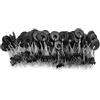 Pastoralist Fishing Bobber Stopper 6 in 1 Bobber Terlling Line Stop Space Bean Set Black 600Pcs L, Float Throat Stop