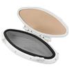 Hyvander Oblò Ovale Verso l'interno 470x210mm Oblò Anti-Impermeabile con Maniglia per zanzariera Compatibile con Navi da Yacht Barca RV