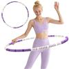 LOMUG Hula Hoop - Pneumatico per adulti, per principianti e professionisti, per dimagrire, sport, fitness, allenamento addominale, 8 segmenti, rimovibile, Hullahub, pneumatici fitness con schiuma, da