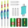 ANINGBOYZTZY 3 Pezzi Galleggiante da Pesca a LED, con Segnalatore di Abboccata, Galleggianti Notturni Bicolori, capacità di Carico 4g/5g/6g, Accessori da Pesca per Fiumi e Laghi