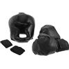 TOYANDONA 1 Set di guantoni e caschetto da Boxe per Bambini, con Chiusura | Adatto a bambini con circonferenza della testa di 50-58 cm, attrezzatura da sparring per kickboxing, per la sicurezza di mani