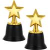 TOVINANNA Mini Trophy Stella in Plastico 2 Pezzi, First Place Trophy | Decorazioni Scuola, Little Trophies per Studenti, Coppe Premiazioni per Party Favors e Sports Tournaments