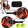 Generisch Set di racchette da tennis ammortizzanti, antiscivolo, leggere | Set da tennis per bambini con racchetta e borsa per palline, per il tempo libero, l'allenamento, lo sport, uomini, donne