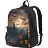 Unkhtt Halloween pipistrelli volanti 3 stampa grande capacità adulto zaino unisex borsa da viaggio zaino zaino escursionismo campeggio pendolarismo