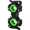SOESFOUFU Supporto per Luce per Bicicletta 360° Rotante, Clip Verde | Abs e Ferro, Installazione Rapida, per Flashlight e Fanale Anteriore, Uso Professionale Notturno