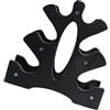 Operitacx Rack per Manubri a Tre Livelli, Supporto Verticale Stabile in Pp | Design Triplo Tridimensionale, Antiscivolo e Compatto, Protegge Pavimento, Nero per Palestra Domestica