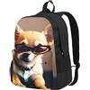 Unkhtt Chihuahua Cane Occhiali 1 Stampa Grande Capacità Adulto Zaino Unisex Borsa Da Viaggio Zaino Zaino Escursionismo Campeggio Pendolarismo