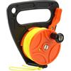 SNTSNTBOM Rullo portatile per immersioni subacquee con fermo per pollice per snorkeling, sport subacquei, 46 m, cavo giallo (ruota arancione)