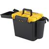 Baoblaze Box Sedile da Pesca Contenitore Attrezzatura Scatola Esche Secchio in Plastica con Coperchio Manico E Tracolla Scomparti per Tackle E Accessori Ordinati Adatto Fiume Barca Riva, Giallo