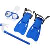 SOLUSTRE Set Snorkeling per Adulti Maschera, Boccaglio e Pinne Blu | Alta Definizione e Bassa Infiltrazione, Pvc PC Tpr Pp, per Esplorazione Subacquea e Nuoto