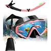 Maraiss Set da snorkeling per adulti con boccaglio Dry-Top, maschera per immersioni anti-appannamento ad ampia vista, occhiali da immersione in vetro temperato, attrezzatura da snorkeling resistente alle