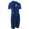 AQUASTIC Wavey Jrb - Muta in neoprene per bambini, 2 mm, 90% neoprene/10% nylon, cerniera posteriore con nastro, manica corta/gamba corta, flessibile e termoprotettiva, ideale per nuoto, snorkeling