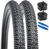 YUNSCM 2-PCS 66 cm pneumatici bici 26x2.35/60-559 e tubi bici (Y-1492)