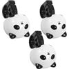 KAILIKETIY 3 Pezzi Campanello per Bici per Design Panda Carino in Plastica Resistente alle Intemperie, Facile da Installare, Adatto per Bici e Balance Bike in Tutte Le Stagioni