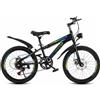 harayaa Bicicletta Bambini Montagna Bici Ragazzi Bici Ragazze Bicicletta Junior Telaio Acciaio Carbonio Alto Frenata Pronta a Disco Forcella con Sospensione