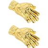 MAGICLULU 2 Pezzi Mini Guanto Portiere Calcio, Lega Oro