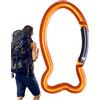 Generisch Mini moschettone, 7,5 x 4,1 cm, clip portachiavi, 1 pezzo bloccabile