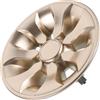 ULTECHNOVO Copri Mozzo per Carrello da Golf 8 Pollici in Plastica Oro | Copertura per Ruote, Uso Esterno, Protezione del Cerchio, Design Decorativo, senza Attrezzi
