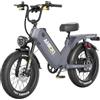 ANIIOKI Bicicletta Elettrica per Adulti 2026 AQ177 Pro Max | Batteria 48V 60Ah, Autonomia 300 km | Ruote 20 x 4.0 Fat Tire | Freni a Disco Meccanici Doppi | Bici a Pedalata Assistita (Grigio)