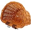 Luxshiny Cestino per Bici Anteriore in Vimini Intrecciato a Mano, Smontabile, Grande Spazio, Resistente, per Ciclismo All'aperto e Uso Quotidiano Colore Casuale