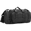 CAXUSD Marsupio Outdoor Nero in Canvas, Grande Capacità, Pratico | Tracolla Versatile per Uso Casual e Bici, Accessorio da Campeggio, Facile da Portare e Usare