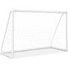 GYMAX Porta da calcio per bambini, 1,8 m x 1,2 m in PVC con palo ispessito e angoli rinforzati, porta da calcio portatile per giardino (183 x 82 x 120)