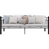 vidaXL Struttura per letto da giorno in metallo nero 90×200 cm