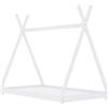 vidaXL Struttura letto per bambini in pino massiccio bianco 70 x 140 cm