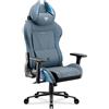 Diablo Chairs Sedia da gaming Diablo X-Horn 2.0, sedia da ufficio, sedia da scrivania, design ergonomico in tessuto, colore blu arcobaleno, modello standard