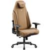 Diablo Chairs Sedia da gaming Diablo X.Eye Prime con funzione di raffreddamento, sedia da ufficio/scrivania, portata massima 140 kg, dimensioni standard, colore marrone cammello