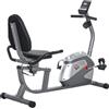 vidaXL SunvelloCyclette Orizzontale con Seduta Regolabile, 8 Resistenze e Monitor LCD, 121.5-136x62.5x98cm, Grigio