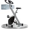 vidaXL SunvelloCyclette Pieghevole Magnetica a 8 Livelli con Display LCD, Rotelle e Sellino Regolabile, Grigio e Nero