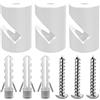 OASHISU 3x Decentratore a V per Cavi Elettrici da Soffitto, ABS BIANCO | Decentratore a Soffitto, Decentratore Cavo Elettrico, Decentratore Lampadario, Gancio da Soffitto o Parete, Fermacavo