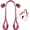 SuperLove Padded Thigh Sling with Wrist Cuffs Red