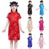 Mjjsk Vestito cinese per ragazze vestito Capodanno manica corta Qipao bambini Cheongsam tradizionale festa di compleanno per bambini festival abiti carino