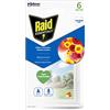 Raid Essentials Pieghe per mosche e mosche da frutta, adesivo per finestra, forma sole alzante, 6 unità
