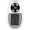 Russell Hobbs Riscaldatore a spina in ceramica da 500 W, termostato regolabile, timer da 12 ore e display a LED, 2 velocità della ventola, RHPH2001, Bianco