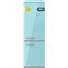 Cecotec Frigorifero Retro CombinatoBolero coolmarket combi origin 300 blue e. 300 Blu E, Classe E, LED interno, contenitore frutta/verdura, controllo temperatura, maniglia cromata/vassoi in vetro.