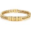 Presentimental Bracciale Cubano da Uomo Personalizzato con 1-6 Nomi Regalo per Festa Del Papà Natale San Valentino per Uomo (Oro-4 nome)