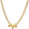 Ashleymade Collana Uomo Personalizzata con Nome Catena Cubana in Acciaio Inossidabile 60+5 cm Collana con Incisione per Papà Marito Fidanzato Regalo Natale Festa del Papà