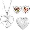 Presentimental Collana Foto Personalizzata Con Medaglione Cuore Foto Nome Inciso Collana In Acciaio Inox Regalo Per Mamma Moglie Fidanzata Figlia Compleanno Festa Della Mamma Anniversario (4 Nomes-argento)