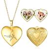 Presentimental Collana Foto Personalizzata Con Medaglione Cuore Foto Nome Inciso Collana In Acciaio Inox Regalo Per Mamma Moglie Fidanzata Figlia Compleanno Festa Della Mamma Anniversario (4 Nomes-Oro)