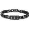 Wamantic Bracciale Uomo Acciaio Personalizzato con 2-6 Nomi - Bracciali Cubana Personalizzati, Braccialetto Uomo Regalo per Festa del Papà, Fidanzati, Nonni, Natale, Compleanno (Nero-3 Nomi)