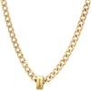 Ashleymade Collana Uomo Personalizzata con Nome Catena Cubana in Acciaio Inossidabile 60+5 cm Collana con Incisione per Papà Marito Fidanzato Regalo Natale Festa del Papà (oro-1)