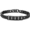 Presentimental Bracciale Cubano da Uomo Personalizzato con 1-6 Nomi Regalo per Festa Del Papà Natale San Valentino per Uomo