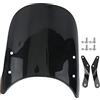 Yctze Parabrezza per Moto, Parabrezza per Moto Universale Anti-crack Resistente Ai Graffi per Fari Rotondi 5 a 7 Pollici Bonneville(nero)